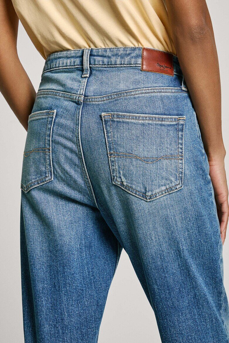 Pepe Jeans London Дънки с висока талия Светлосин