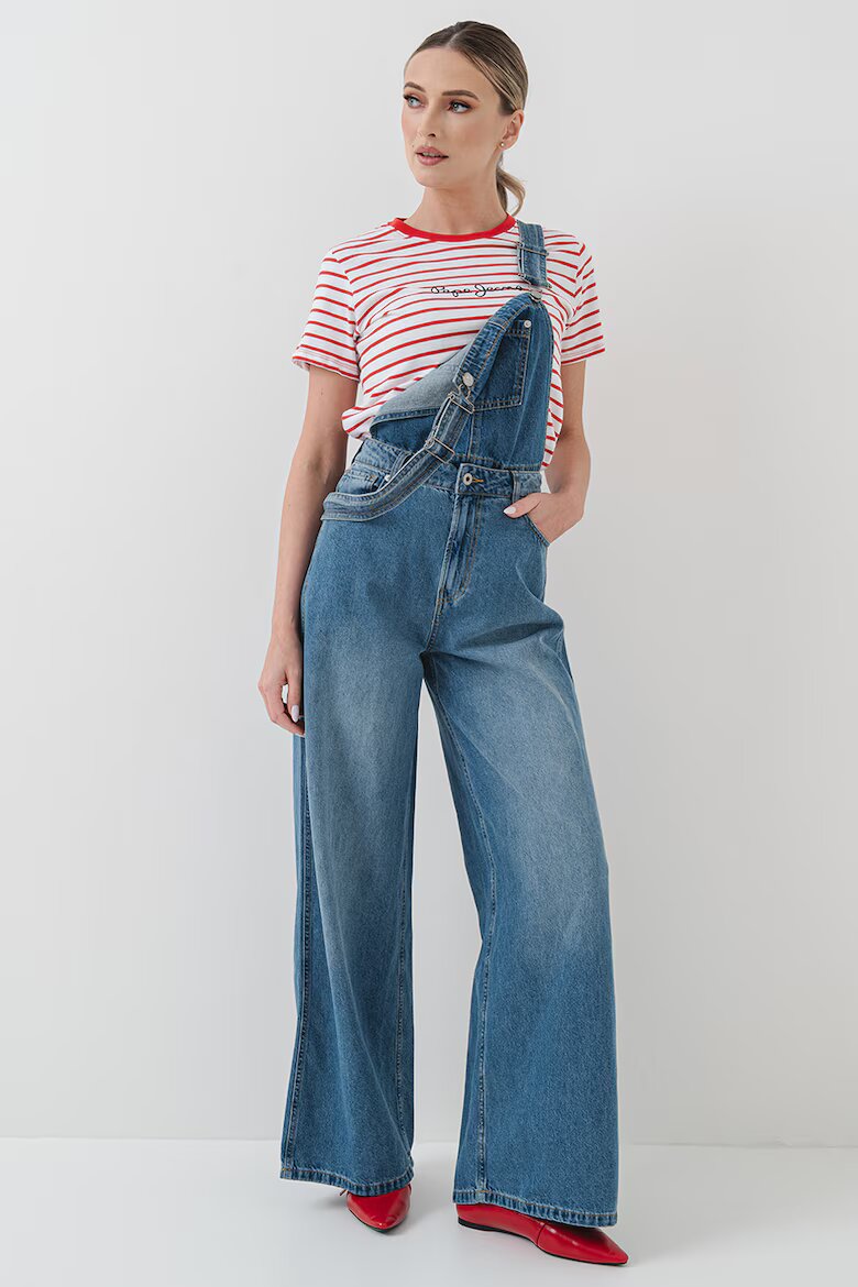 Pepe Jeans London Дънков гащеризон Sabrina Прашно синьо