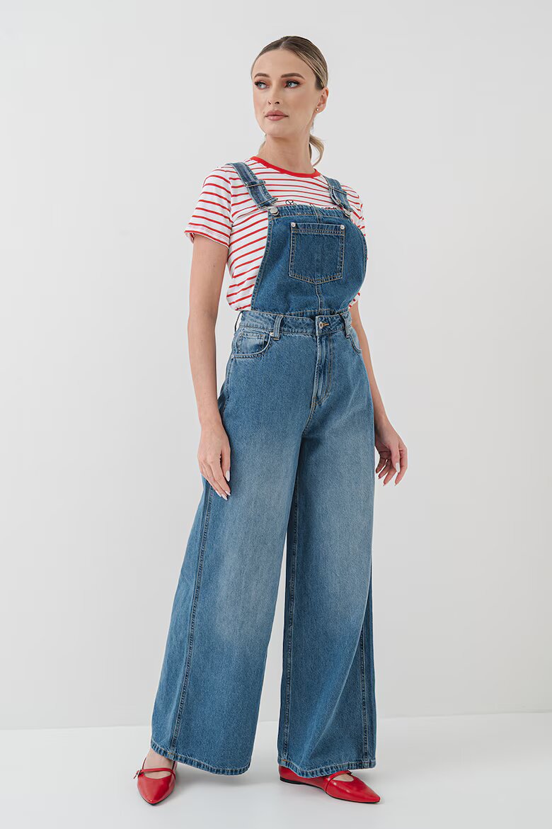 Pepe Jeans London Дънков гащеризон Sabrina Прашно синьо