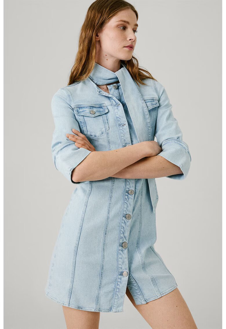 Pepe Jeans London Дънкова рокля с копчета
