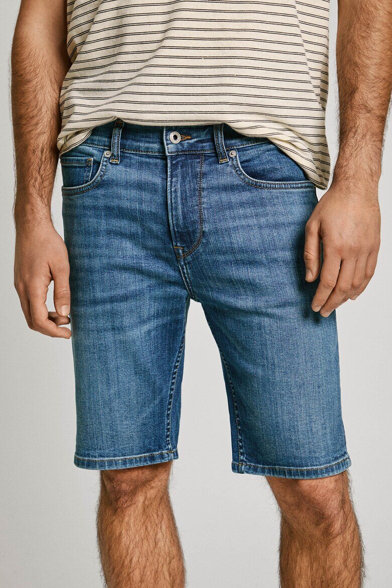 Pepe Jeans London Дънкови бермуди Син