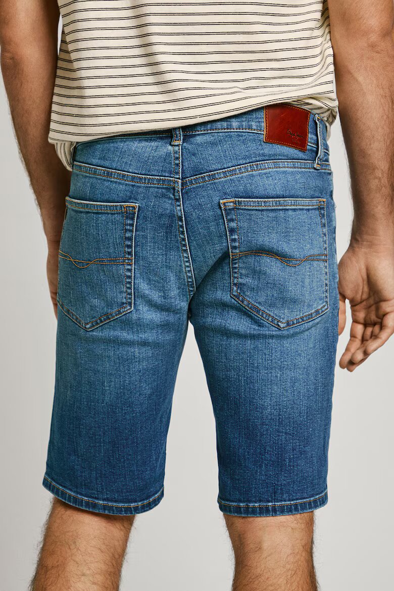 Pepe Jeans London Дънкови бермуди Син