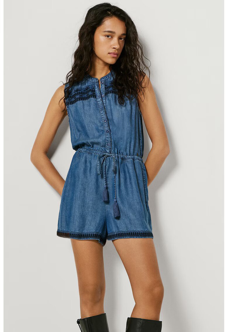 Pepe Jeans London Къс гащеризон Calma от лиосел
