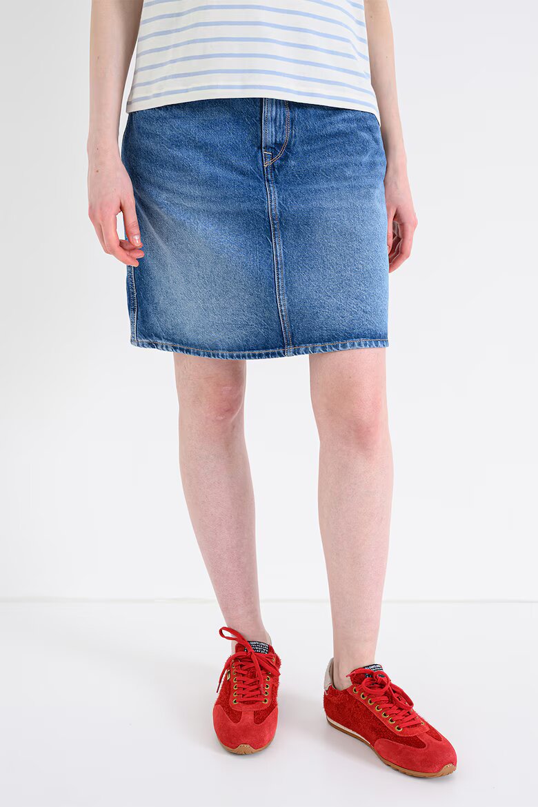 Pepe Jeans London Къса права пола Син