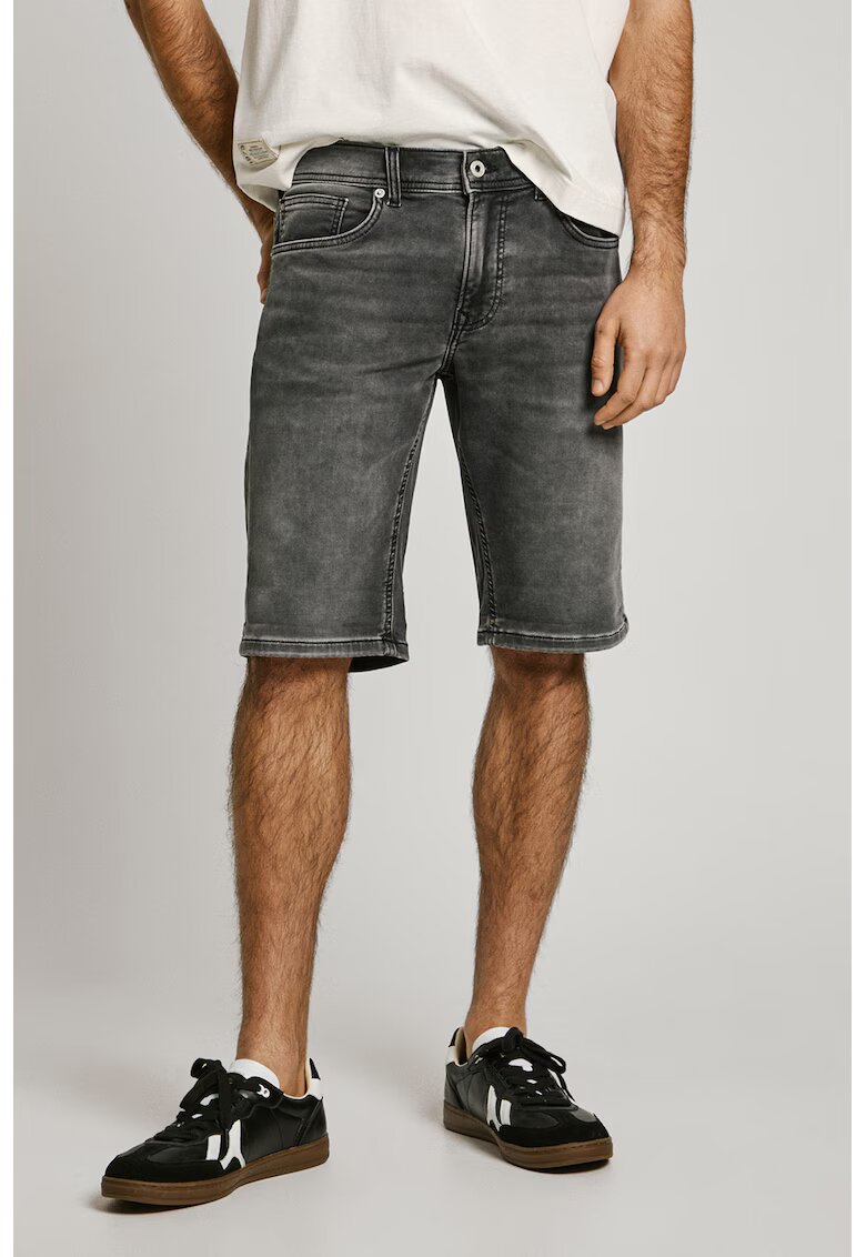 Pepe Jeans London Къси дънки със захабен ефект