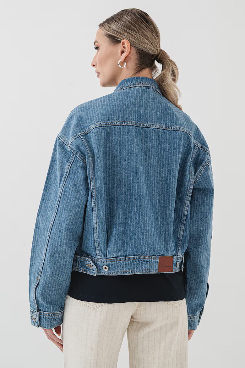 Pepe Jeans London Късо дънково яке Светлосин