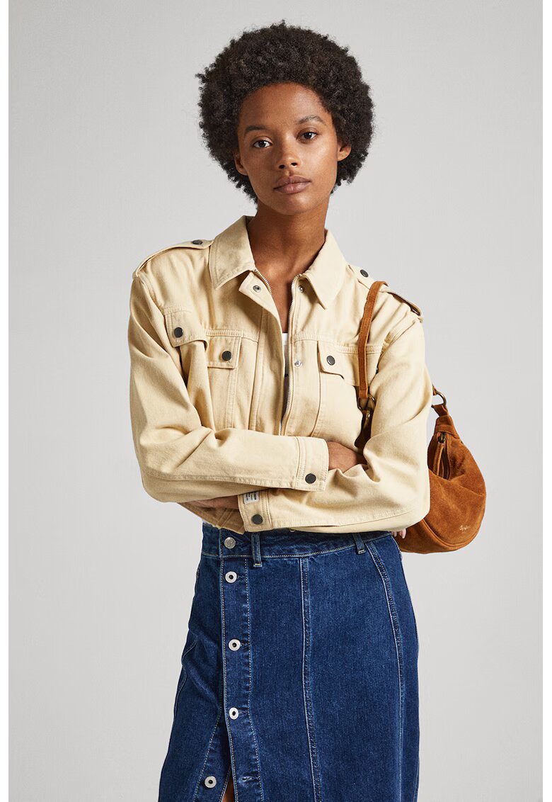 Pepe Jeans London Късо яке Samantha с джобове