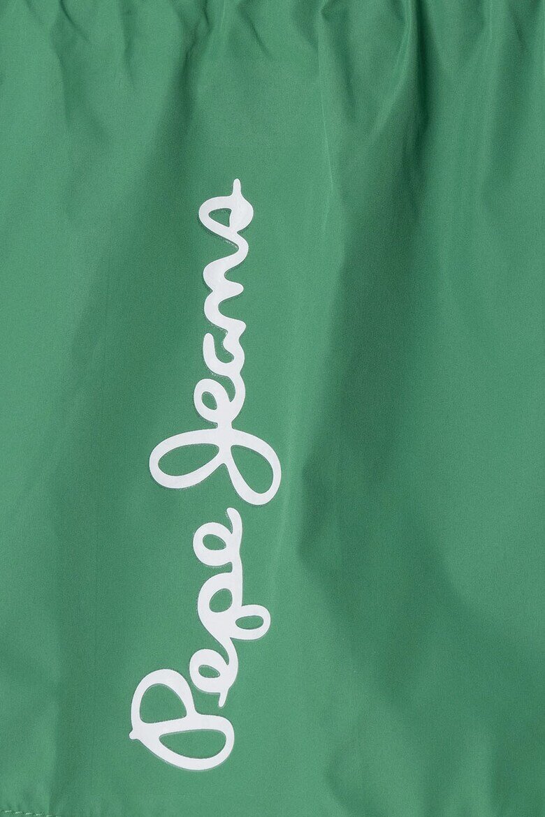 Pepe Jeans London Плувни шорти с лого Бял/Аква зелено