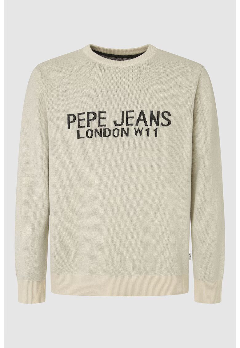 Pepe Jeans London Пуловер с овално деколте и лого
