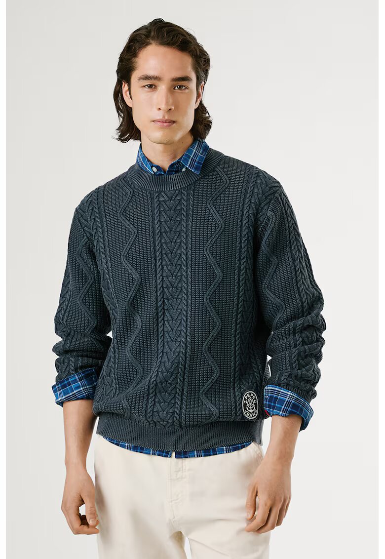 Pepe Jeans London Пуловер с плетен дизайн