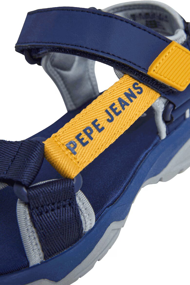 Pepe Jeans London Сандали с еко кожа Жълт/Кралско Синьо