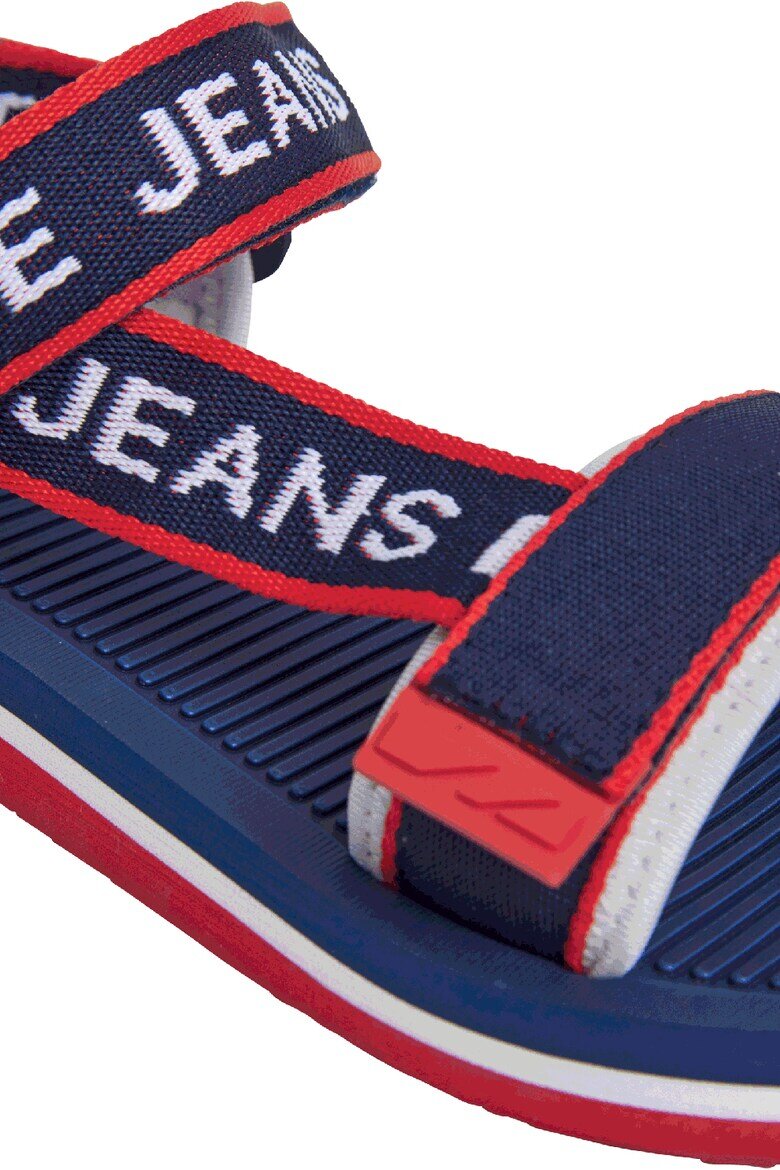 Pepe Jeans London Сандали с лого и велкро Червен/Тъмносин