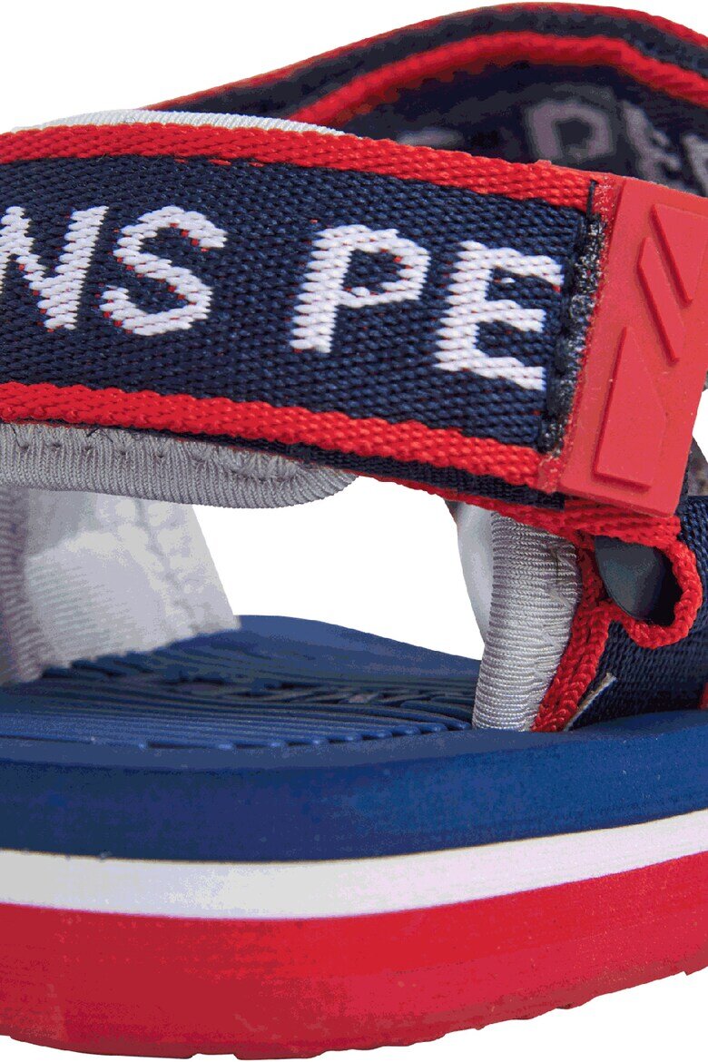 Pepe Jeans London Сандали с лого и велкро Червен/Тъмносин