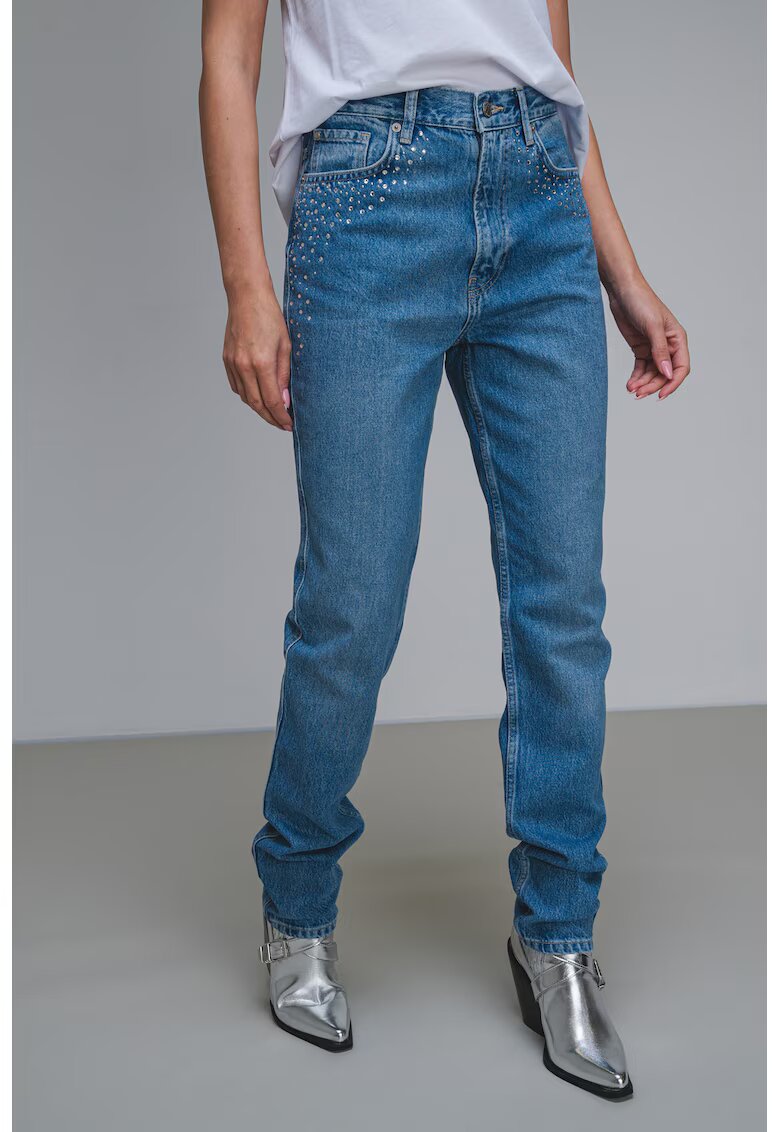 Pepe Jeans London Слим дънки с декоративни камъни
