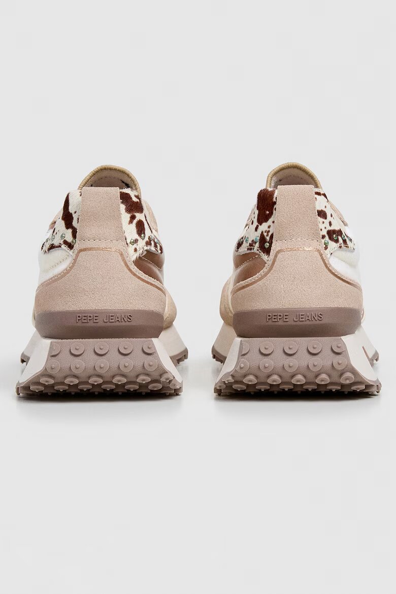 Pepe Jeans London Спортни обувки о лого Коняк кафяв/Камел/Мръснобял