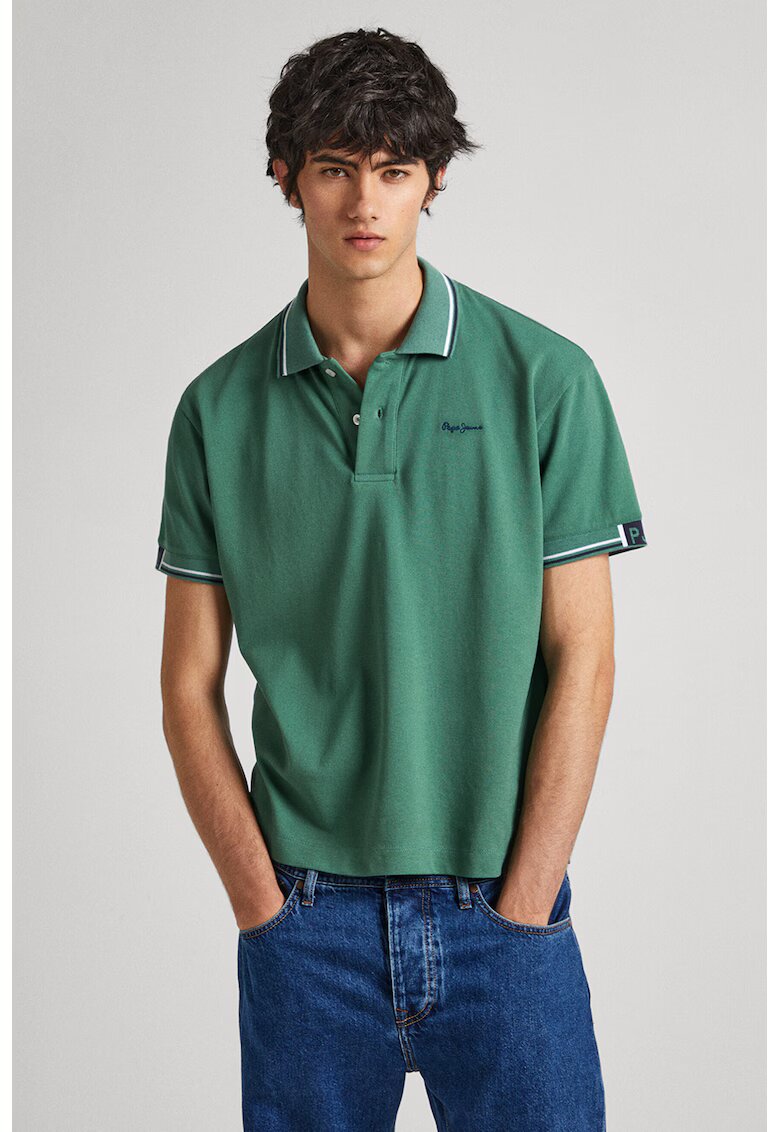 Pepe Jeans London Тениска от памучно пике с яка