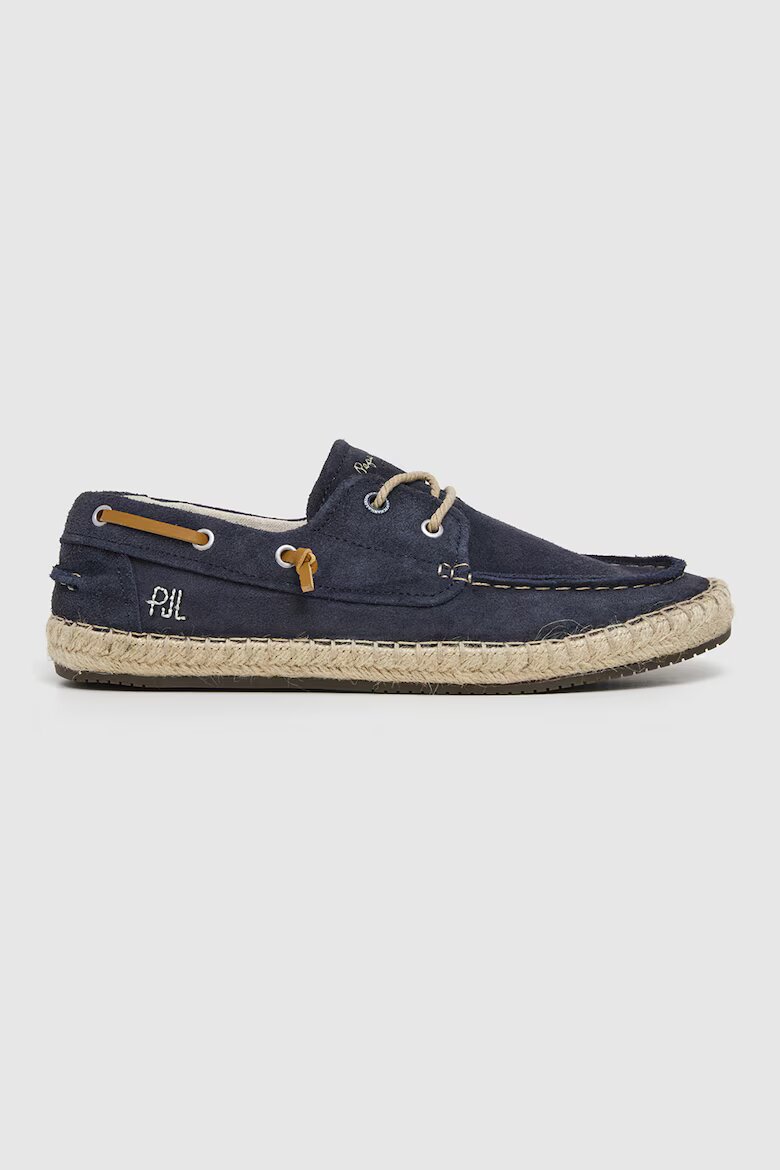 Pepe Jeans London Велурени мокасини Тъмносин/Крем