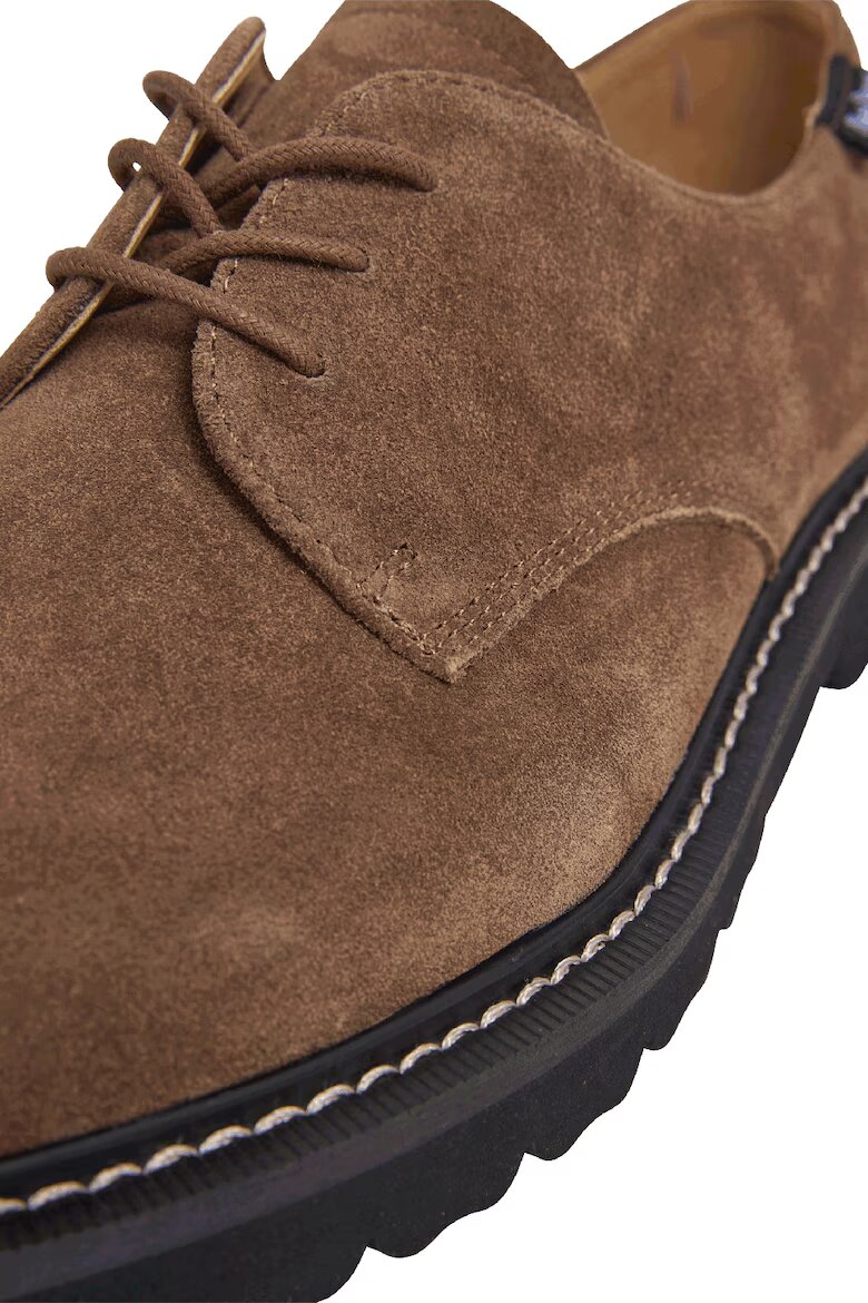 Pepe Jeans London Велурени обувки Derby Светлокафяв