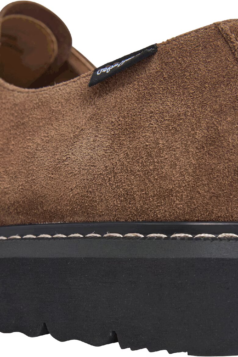 Pepe Jeans London Велурени обувки Derby Светлокафяв