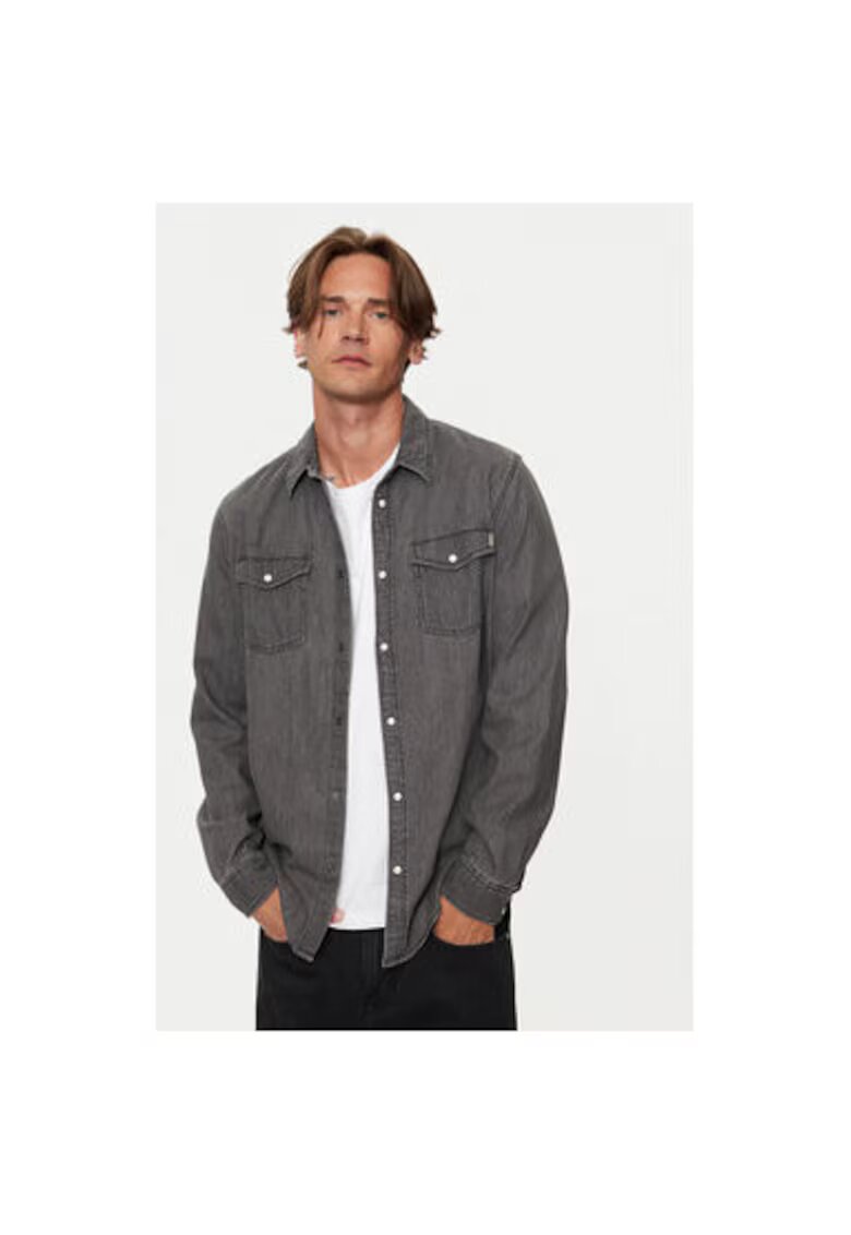 Pepe Jeans Мъжка риза - 304415746 - Памук - Сив - Сив