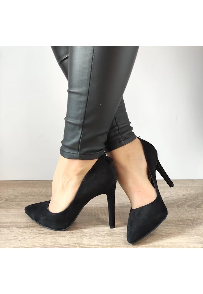 PERLLA Елегантни дамски обувки 374-27 Black Velour -