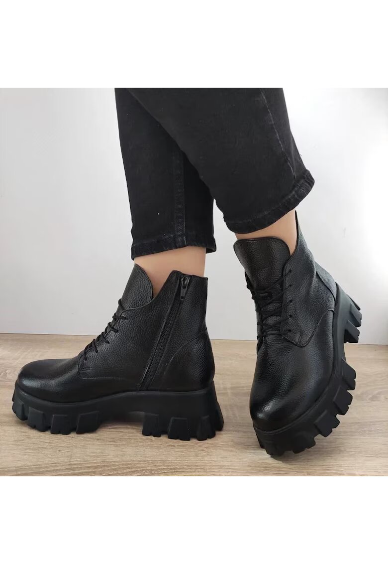 PERLLA Ежедневни дамски боти 3454-1 Black Bison - черни