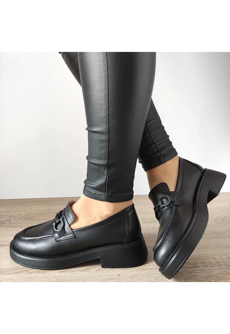 PERLLA Ежедневни дамски обувки 3116-1 Black Lacquer - черни
