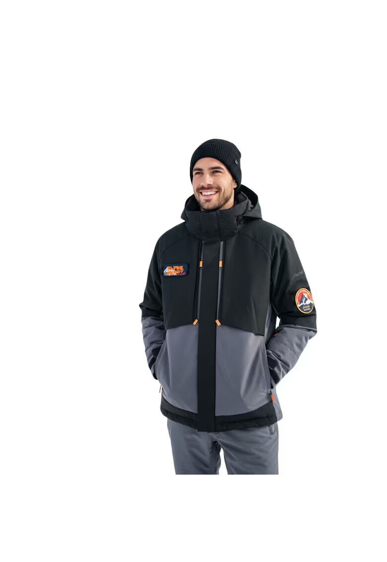 Phenix Мъжко яке - GORE-TEX - сваляща се качулка - сиво - полиестер - зимен комплект