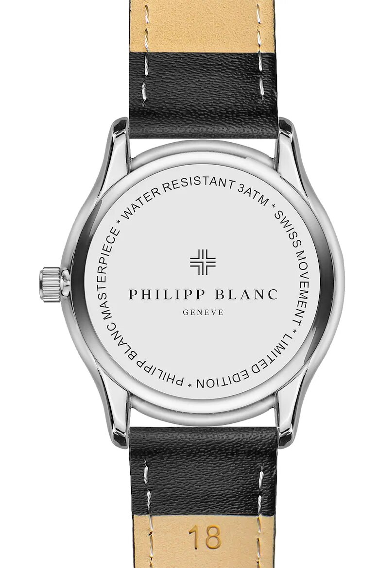 Philipp Blanc Овален часовник с кожена каишка