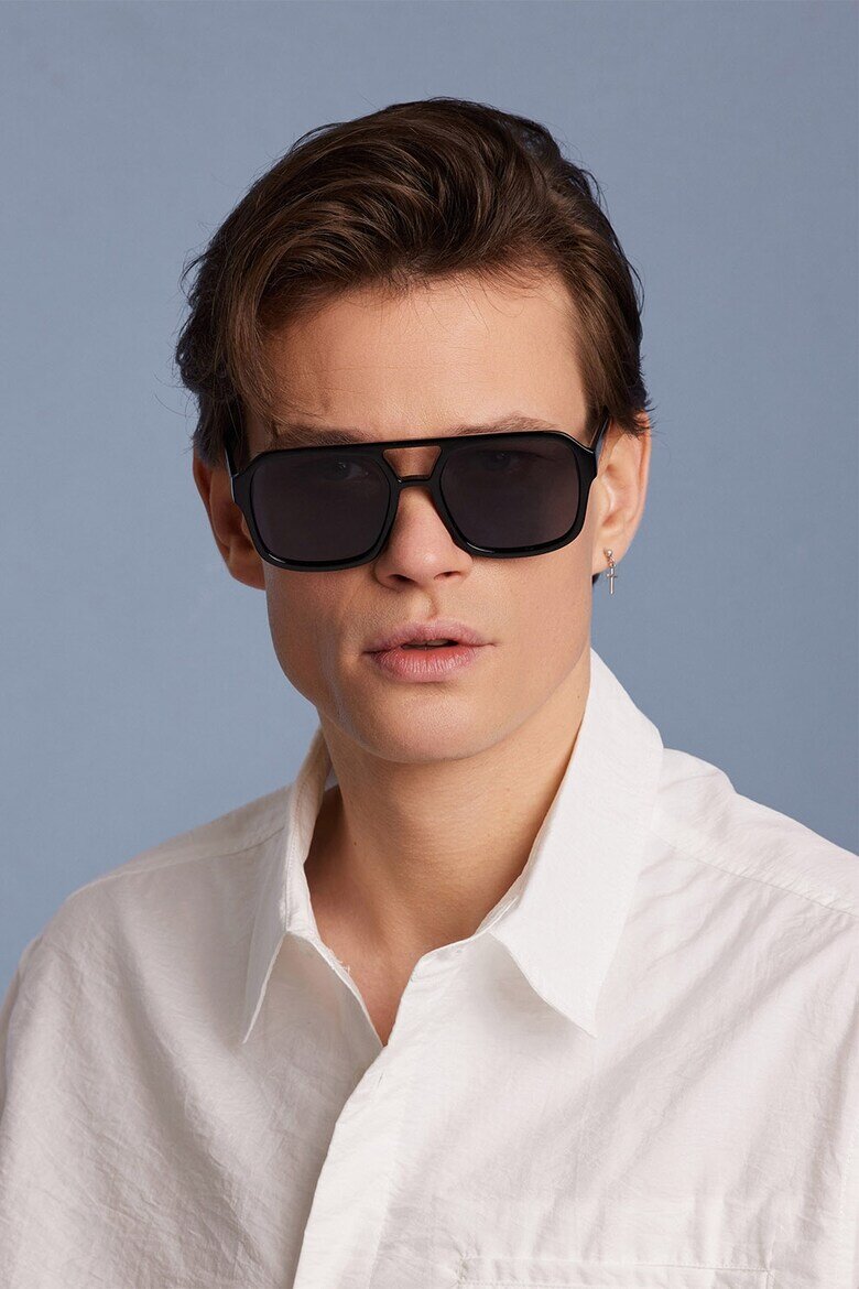 Philipp Blanc Унисекс слънчеви очила Aviator с поляризация Черен