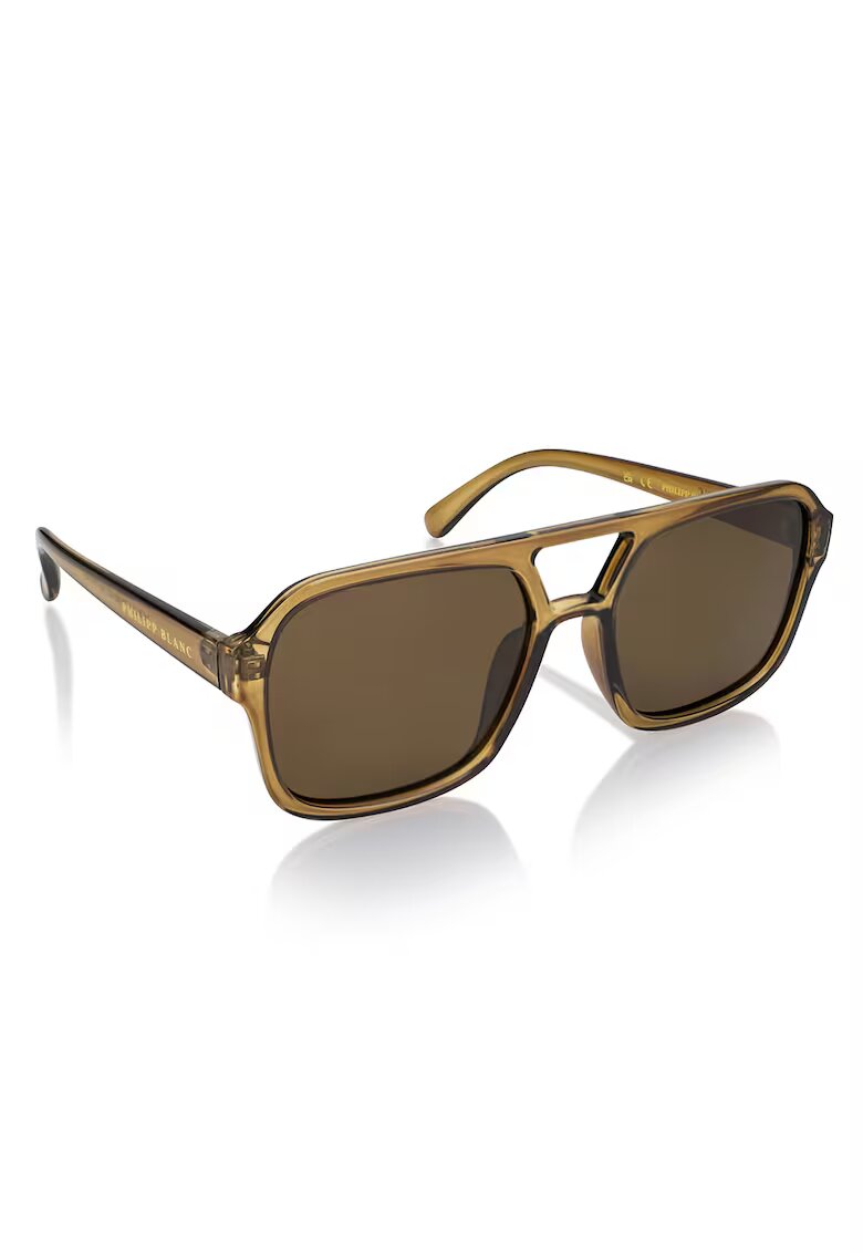 Philipp Blanc Унисекс слънчеви очила Aviator с поляризация - Карамел