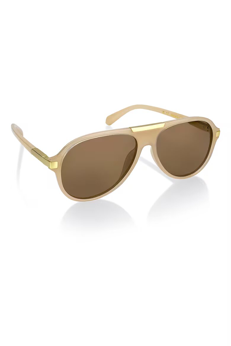 Philipp Blanc Унисекс слънчеви очила Aviator с поляризация Златист/Бежов