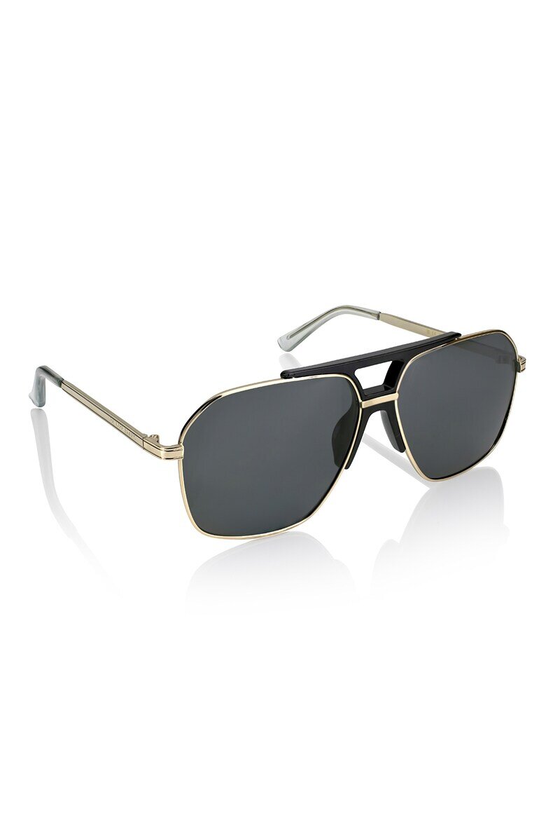 Philipp Blanc Унисекс слънчеви очила Aviator с поляризация Златист Черен