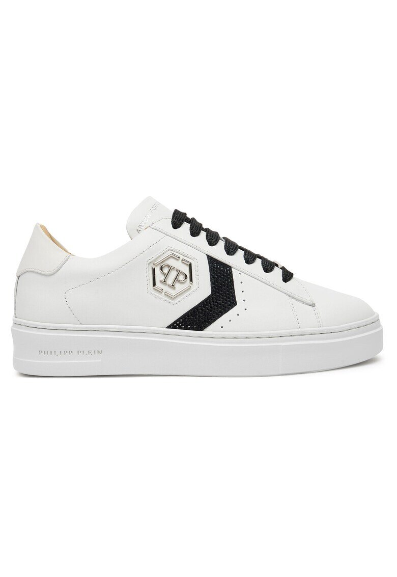 PHILIPP PLEIN Дамски кецове AADS USC0678 PLE075N - естествена кожа - бели