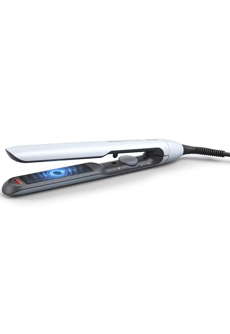 Philips Преса за коса Prestige BHS520/00 - ThermoShield технология - Плочи с арганово масло - 230 ° C - Йонна грижа - 12 температурни настройки - Термоустойчив капак