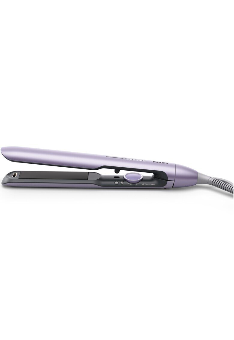 Philips Преса за коса Series 7000 BHS742/00 - Технология ThermoShield - Плочи с арганово масло - 230°C - Грижа с минерални йони - 12 температурни настройки - Време за
