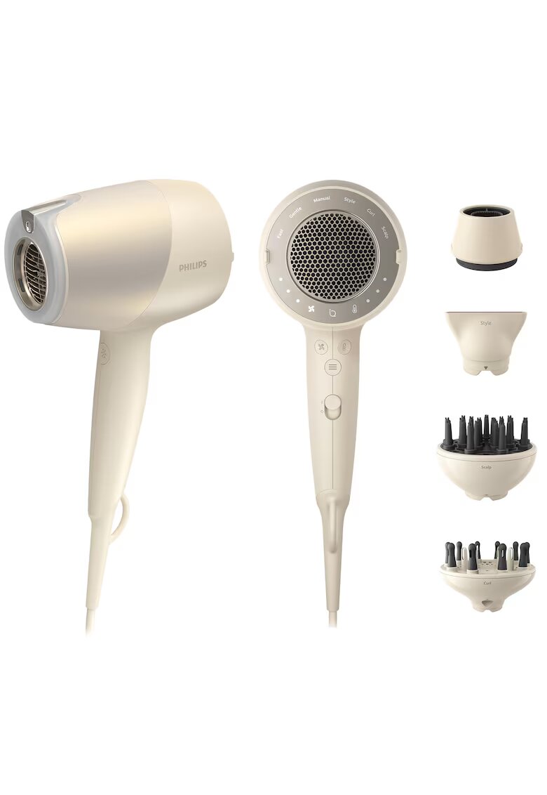 Philips Сешоар Prestige - Сензор SenseIQ - 1800 W - Шампанско бежово
