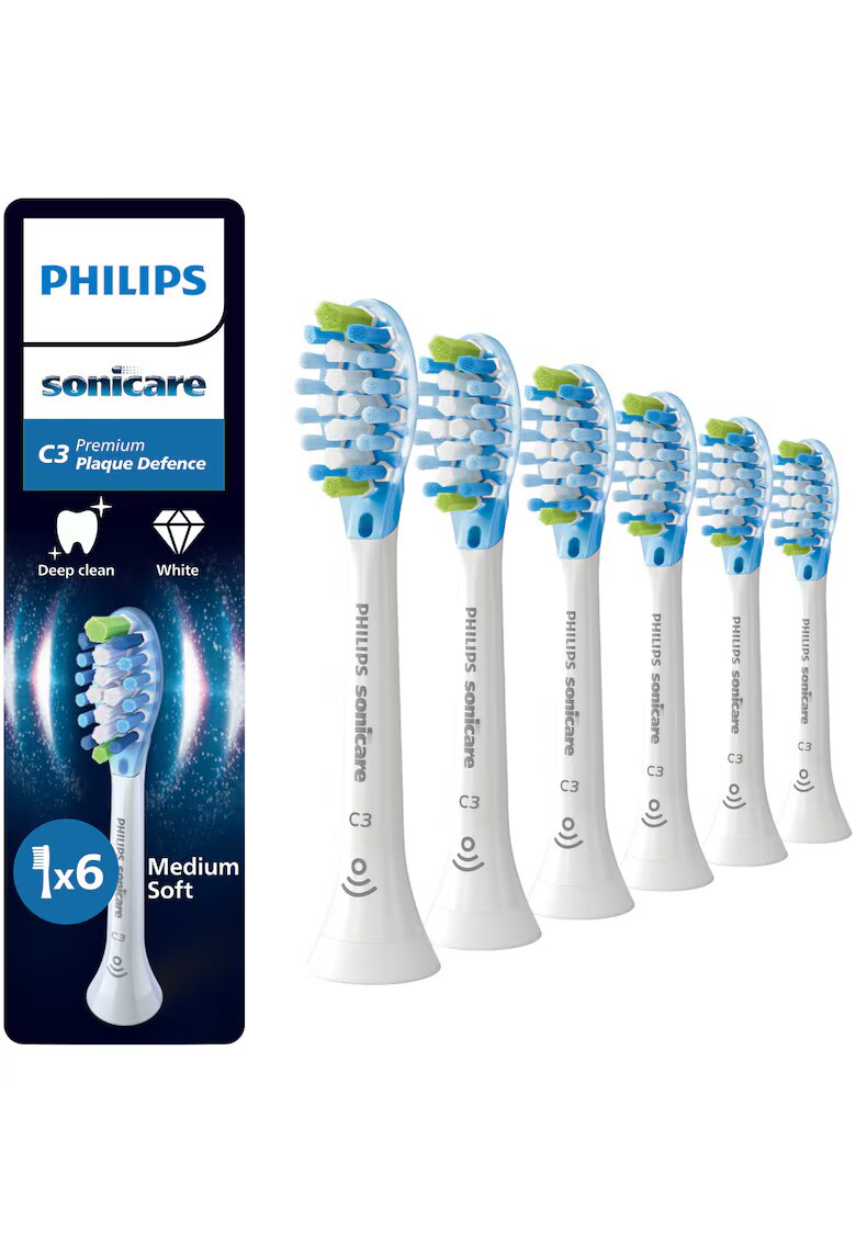 Philips Sonicare Plaque Defence HX9046/87 пълнители - 6 опаковки глави за четки - стандартни - с кликване - синхронизация на режима BrushSync