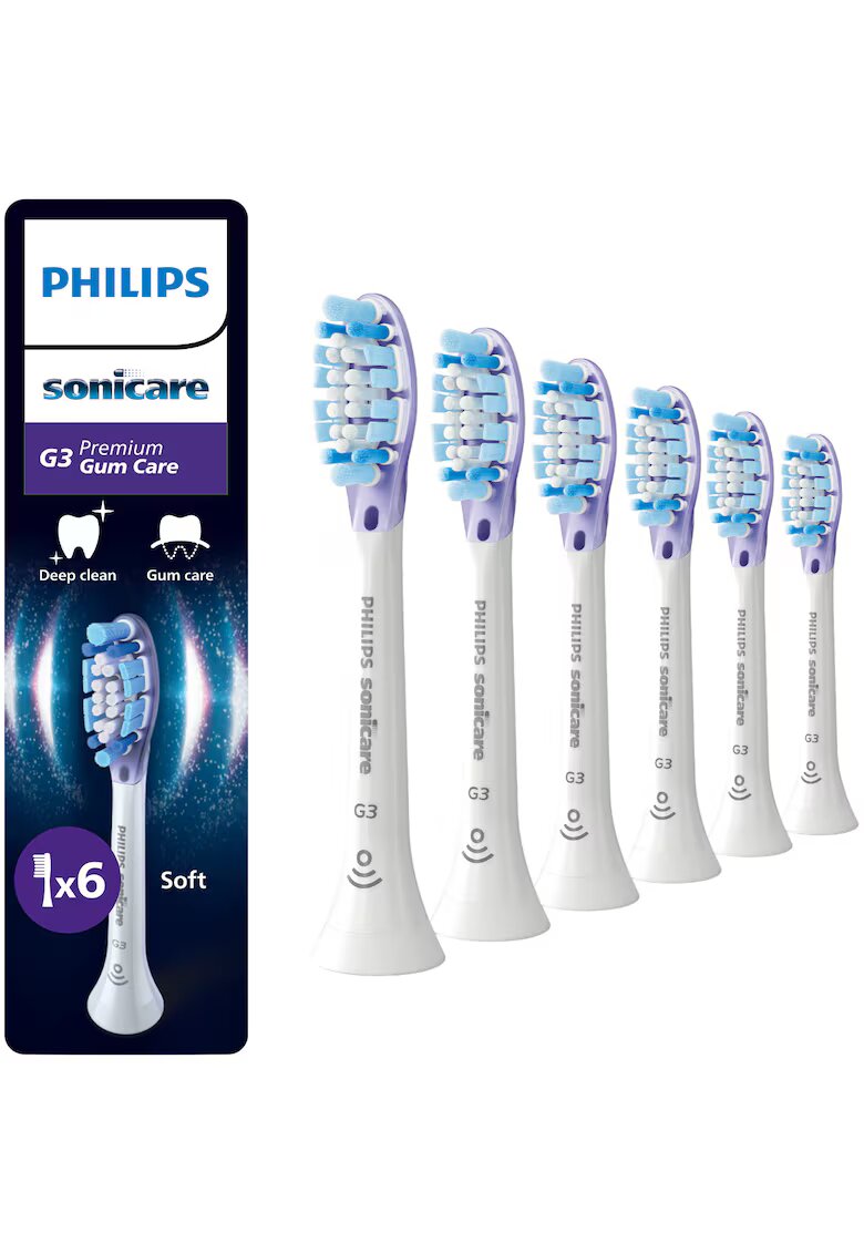Philips Sonicare Резерва Gum Care HX9056/87 - Пакет от 6 глави за четка - Standard - Click-on - Синхронизация в режим BrushSync