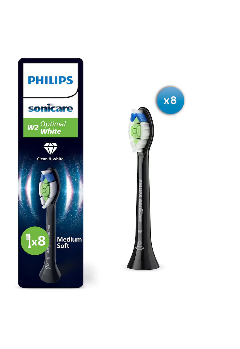 Philips Sonicare Резерва Optimal White HX6068/88 - 8 глави за четка - Standard - Click-on - Синхронизация в режим BrushSync
