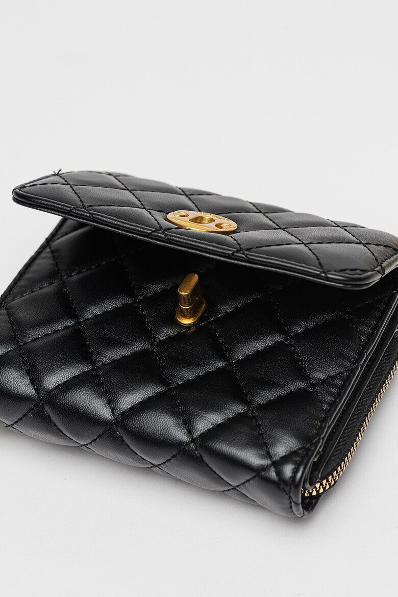 Pierre Cardin Капитониран портфейл от еко кожа Черен