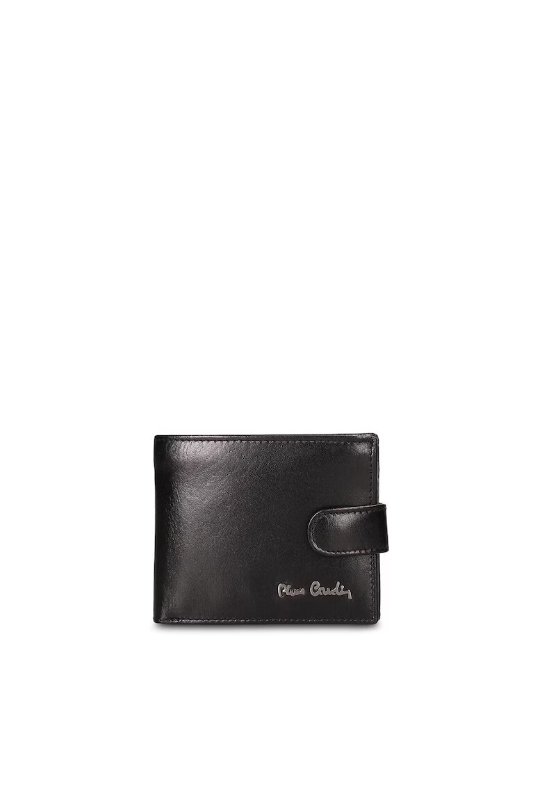Pierre Cardin Кожен портфейл Corvus Nova с капса - Черен