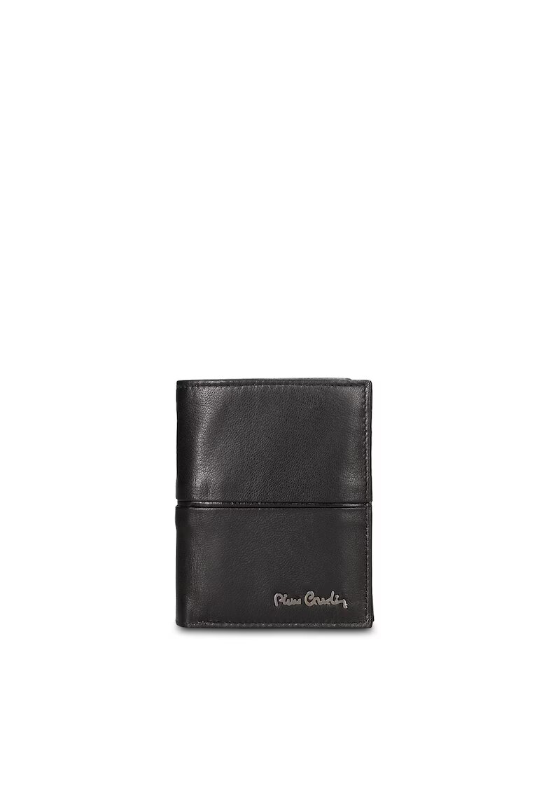 Pierre Cardin Кожен портфейл Erevan Pro с тройно прегъване - Черен