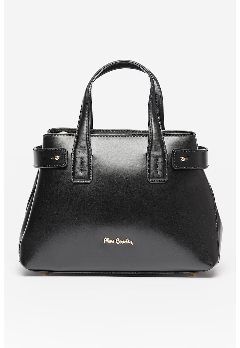 Pierre Cardin Кожена чанта за рамо - Черен