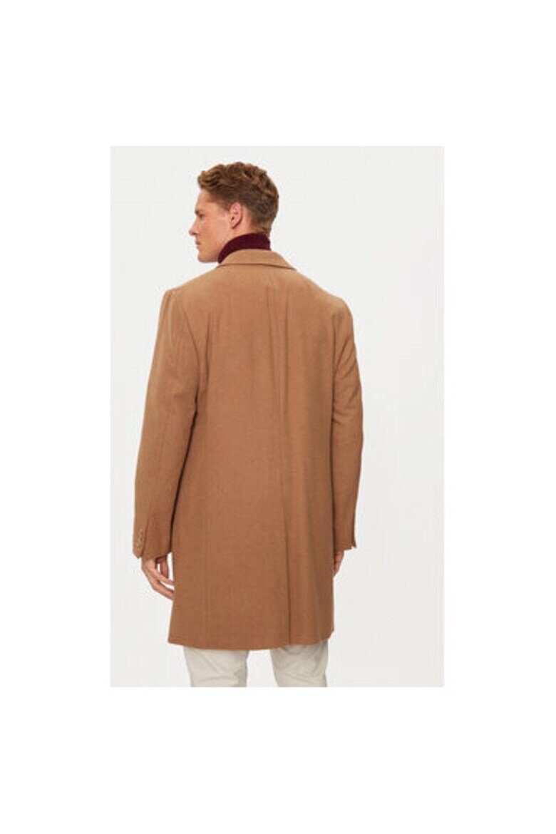 Pierre Cardin Мъжко палто 304463938 Вълна/Полиестер Кафяв Кафяв