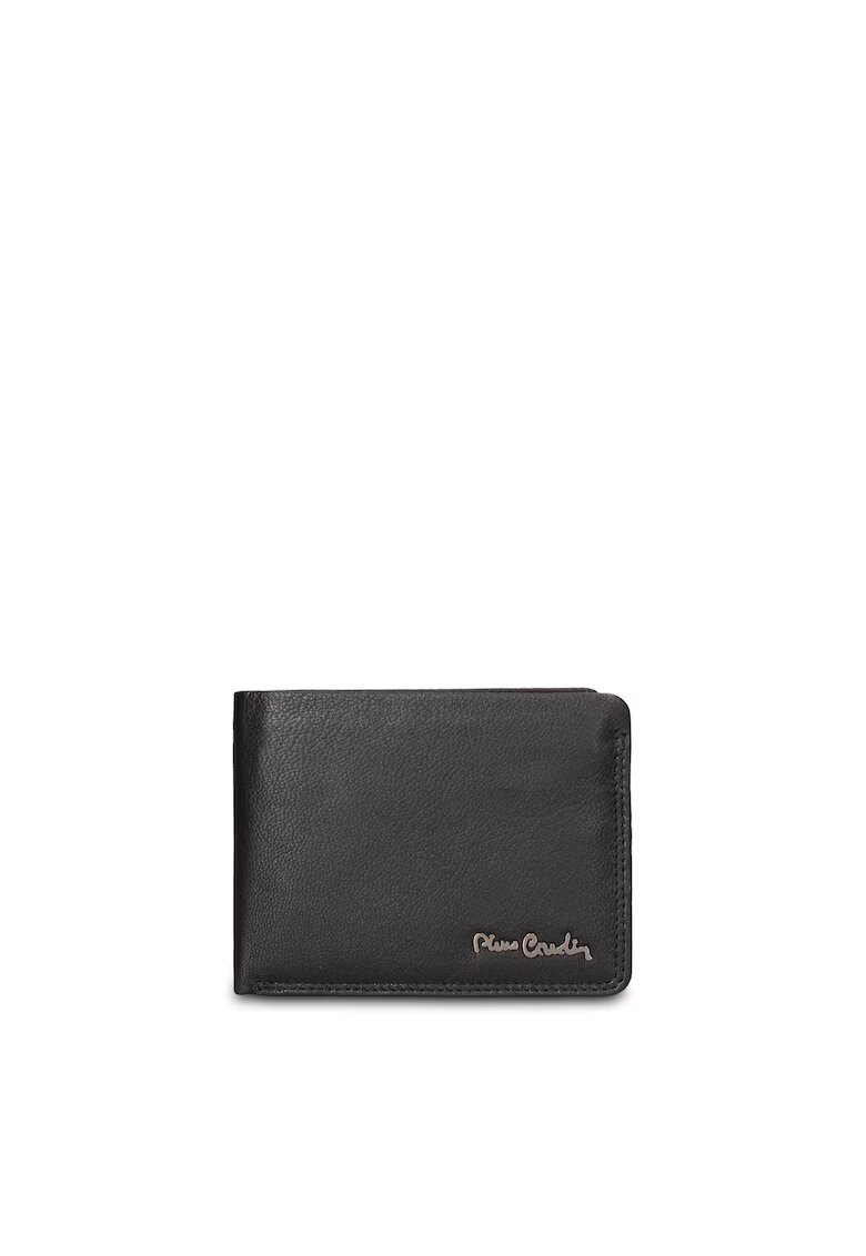 Pierre Cardin Сгъваем кожен портфейл Novus - Черен