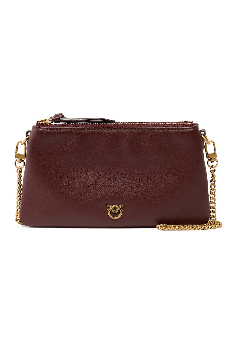 Pinko Чанта през рамо Double Mini с две отделения - Бордо