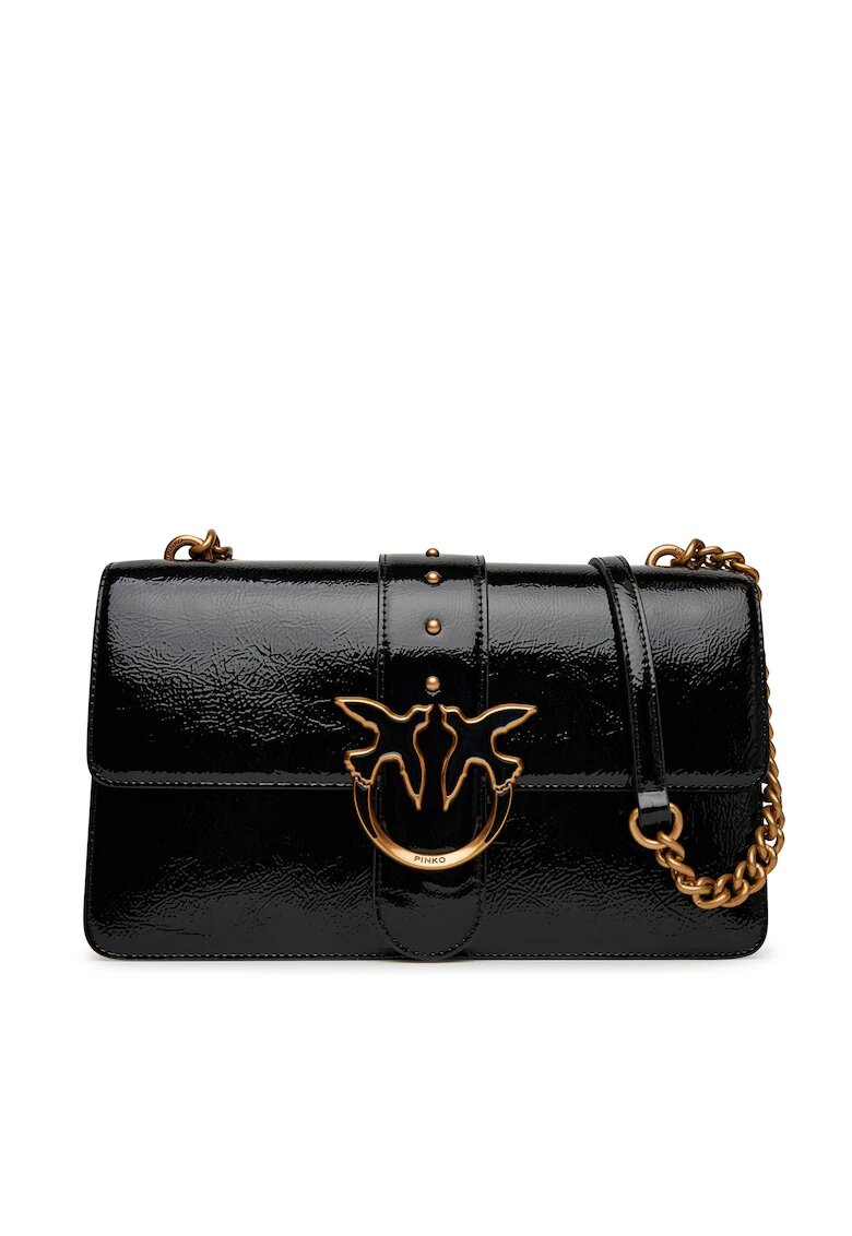 Pinko Дамска чанта Black Z99Q - естествена кожа - цвят - модел Love One Light Cl P