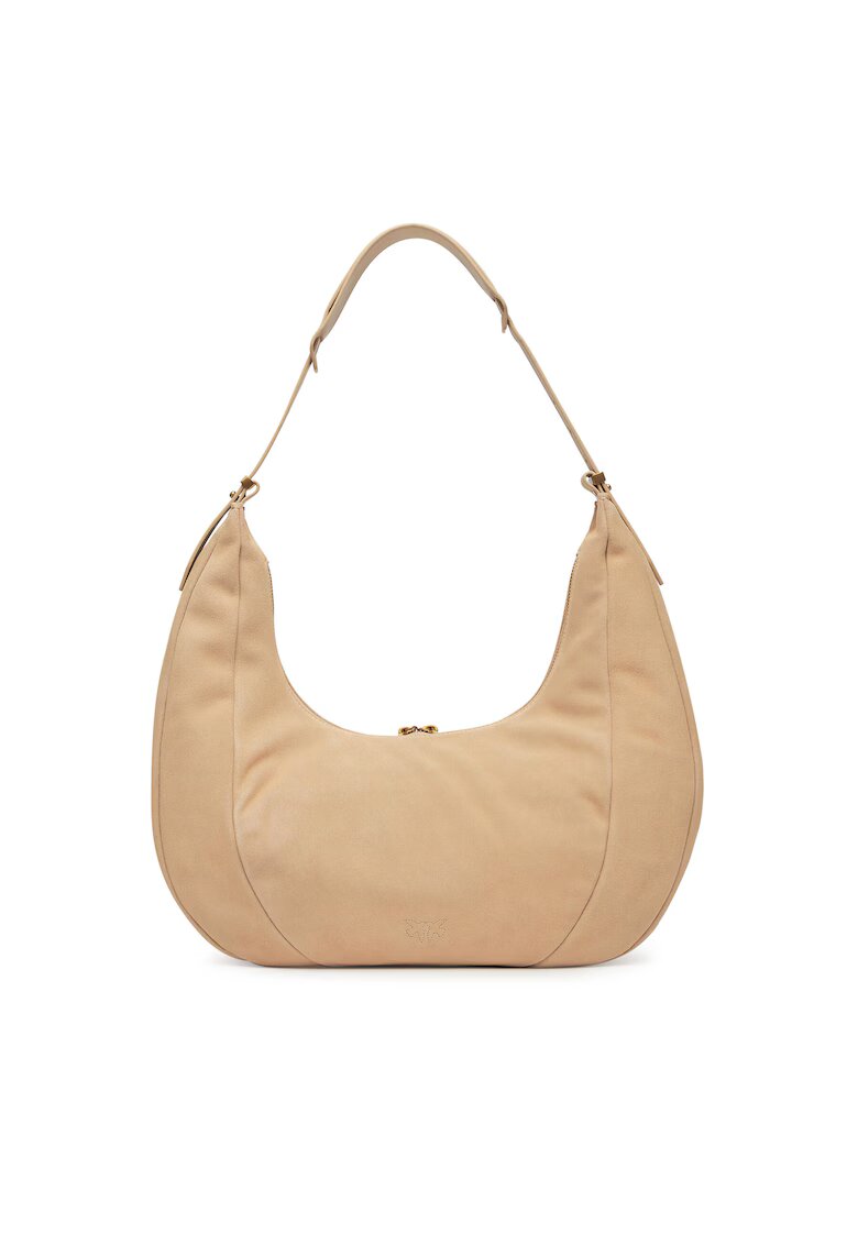 Pinko Дамска чанта Slouchy Hobo Big - от естествена кожаdwqf