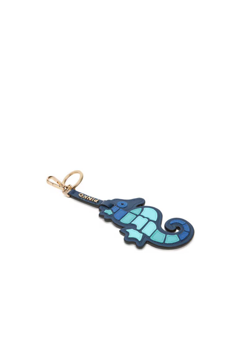 Pinko Ключодържател модел Blu Azzurro-Shiny Gold - морско конче - 10см